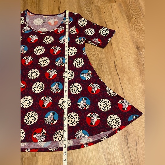 Cruella DeVille A-Line/Swing Dress size S. LuLaRoe “Carly” style dress w/slits. - Picture 2 of 10